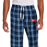 Load image into Gallery viewer, The Citadel Burgee, Club Sport-Sailing, District ® Flannel Plaid Pant - TrueNavy_CarolinaBlue

