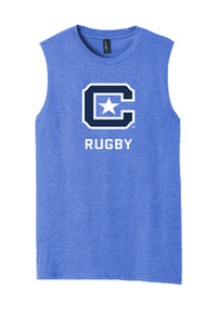 Load image into Gallery viewer, The Citadel C, Club Sports - Rugby,  District® V.I.T.™ Muscle Tank - Carolina Blue
