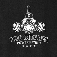 Load image into Gallery viewer, The Citadel, Spike - Powerlifting, District ® V.I.T. ™ Muscle Tank- Black
