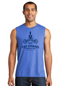 Load image into Gallery viewer, The Citadel, Spike - Powerlifting, District ® V.I.T. ™ Muscle Tank- Royal

