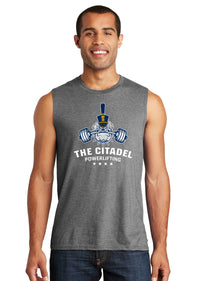 Load image into Gallery viewer, The Citadel, Spike, Powerlifting, District ® V.I.T. ™ Muscle Tank - Grey
