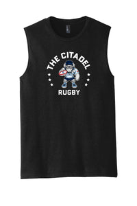 Load image into Gallery viewer, The Citadel, Club Sport - Rugby, Rugby Spike, District ® V.I.T. ™ Muscle Tank- Black
