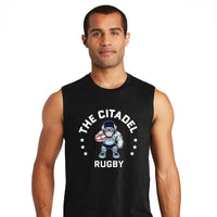 Load image into Gallery viewer, The Citadel, Club Sport - Rugby, Rugby Spike, District ® V.I.T. ™ Muscle Tank- Black
