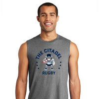 Load image into Gallery viewer, The Citadel, Club Sport - Rugby, Rugby Spike, District ® V.I.T. ™ Muscle Tank- grey
