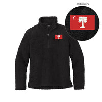 Load image into Gallery viewer, The Citadel, Big Red Flag, Port Authority® Cozy 1/4-Zip Fleece - Black
