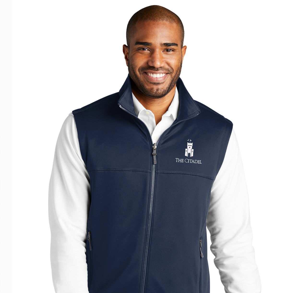 The Citadel, Barracks, Smooth Fleece Vest- Navy