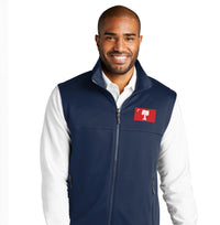 Load image into Gallery viewer, The Citadel, Big Re Flag, Smooth Fleece Vest- Navy
