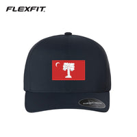 Load image into Gallery viewer, The Citadel, Big Red Flag, Flexfit - Delta® Seamless Cap- Navy
