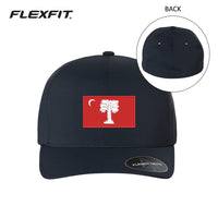 Load image into Gallery viewer, The Citadel, Big Red Flag, Flexfit - Delta® Seamless Cap- Navy
