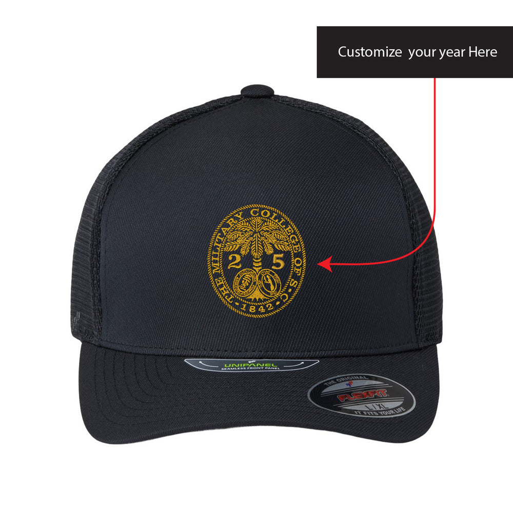 The Citadel, Customizable (Your Year) Reunion Year, Ring Bezel Design, Flexfit Unipanel™ Trucker Cap