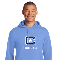 Load image into Gallery viewer, 18500 The Citadel Block C Star logo, Sports - Football,  Heavy Blend™ Hooded Unisex Sweatshirt Carolina Blue
