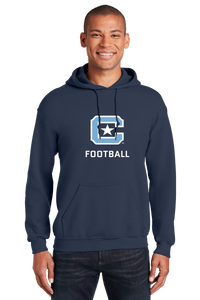 Load image into Gallery viewer, 18500 The Citadel Block C Star logo, Sports - Football,  Heavy Blend™ Hooded Unisex Sweatshirt Navy
