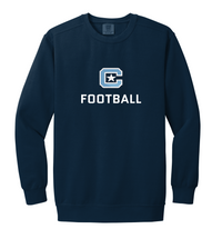 Load image into Gallery viewer, 1566-he Citadel Block C, Sports - Football, Embroidered Unisex Comfort Colors ® Ring Spun Crewneck Sweatshirt

