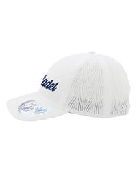 Load image into Gallery viewer, The Citadel, Script, Women&#39;s Perforated Performance Cap White
