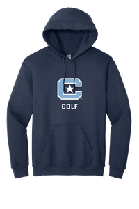 Load image into Gallery viewer, The Citadel Block C Star logo, Club Sports - Golf,  18500 Heavy Blend™ Hooded Unisex Sweatshirt Navy
