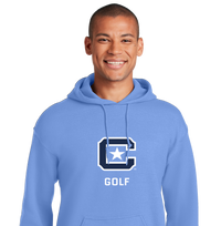 Load image into Gallery viewer, The Citadel Block C Star logo, Club Sports - Golf,  18500 Heavy Blend™ Hooded Unisex Sweatshirt Carolina Blue
