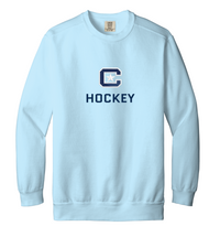 Load image into Gallery viewer, The Citadel Block C, Club Sports - Hockey, Embroidered Unisex Comfort Colors ® Ring Spun Crewneck Sweatshirt
