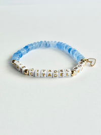 Load image into Gallery viewer, The Citadel, Customized, "MOM" Handmade Beaded, Demi Fine Bracelet
