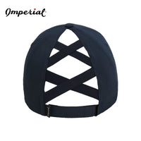 Load image into Gallery viewer, The Citadel, C Star, Imperial - The Hinsen Performance Ponytail Cap- Navy- Back
