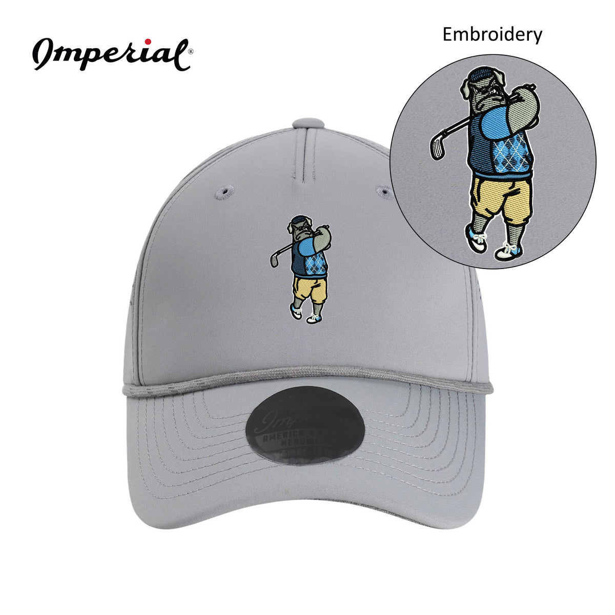 The Citadel, Spike the Golfer, Imperial - The Dyno Cap- Carolina Blue - Grey