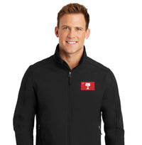 Load image into Gallery viewer, The Citadel, Big Red Flag, Core Soft Shell Jacket - Black
