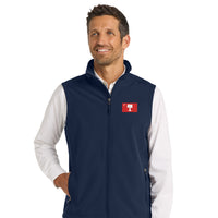 Load image into Gallery viewer, The Citadel, Big Red Flag, Soft Shell Vest - Navy
