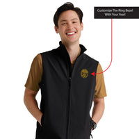 Load image into Gallery viewer, The Citadel, Customizable (Your Year) Embroidered Ring Bezel Design, Soft Shell Vest - Black
