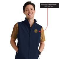Load image into Gallery viewer, The Citadel, Customizable (Your Year) Embroidered Ring Bezel Design, Soft Shell Vest - Navy
