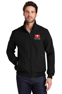 Load image into Gallery viewer, J337 - The Citadel, Big Red Flag, Customizable (your class), Soft Shell Bomber Jacket

