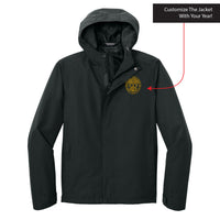 Load image into Gallery viewer, The Citadel, Customizable (Your Year) Ring Bezel Design, Port Authority® C-FREE® Rain Jacket- Black
