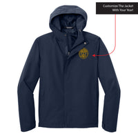 Load image into Gallery viewer, The Citadel, Customizable (Your Year) Ring Bezel Design, Port Authority® C-FREE® Rain Jacket- Navy
