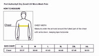 Load image into Gallery viewer, The Citadel, Citadel Club, Summerville, UV Micro-Mesh Polo Shirt - Size Chart
