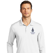 Load image into Gallery viewer, The Citadel, Spike Alumni, UV Micro-Mesh Long Sleeve Polo Shirt - White
