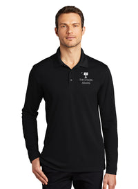 Load image into Gallery viewer, The Citadel, Big Red Alumni, UV Micro-Mesh Long Sleeve Polo Shirt - Black
