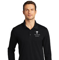 Load image into Gallery viewer, The Citadel, Big Red Alumni, UV Micro-Mesh Long Sleeve Polo Shirt - Black
