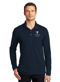 Load image into Gallery viewer, The Citadel, Big Red Alumni, UV Micro-Mesh Long Sleeve Polo Shirt - Navy
