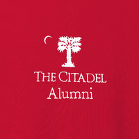 Load image into Gallery viewer, The Citadel, Big Red Alumni, UV Micro-Mesh Long Sleeve Polo Shirt - Red
