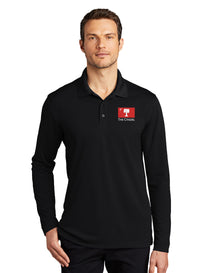 Load image into Gallery viewer, The Citadel, Big Red Flag, UV Micro-Mesh Long Sleeve Polo Shirt - Black
