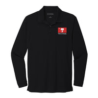 Load image into Gallery viewer, The Citadel, Big Red Flag, UV Micro-Mesh Long Sleeve Polo Shirt - Black
