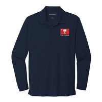 Load image into Gallery viewer, The Citadel, Big Red Flag, UV Micro-Mesh Long Sleeve Polo Shirt - Navy
