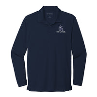 Load image into Gallery viewer, The Citadel, Marching Bulldog,  UV Micro-Mesh Long Sleeve Polo Shirt- Navy
