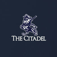 Load image into Gallery viewer, The Citadel, Marching Bulldog,  UV Micro-Mesh Long Sleeve Polo Shirt- Navy
