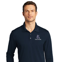 Load image into Gallery viewer, The Citadel, Marching Bulldog,  UV Micro-Mesh Long Sleeve Polo Shirt- Navy
