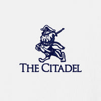 Load image into Gallery viewer, The Citadel, Marching Bulldog,  UV Micro-Mesh Long Sleeve Polo Shirt- White
