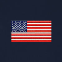 Load image into Gallery viewer, American Flag UV Micro-Mesh Polo Shirt- Navy
