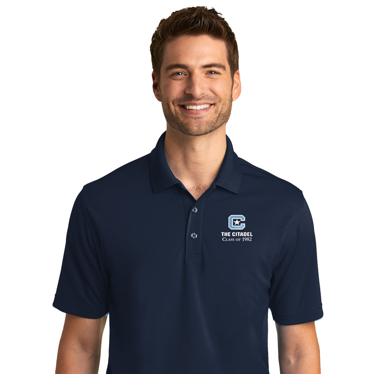 The Citadel C Class of 1982 UV Micro-Mesh Polo Shirt- Navy
