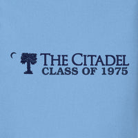 Load image into Gallery viewer, The Citadel, Big Red Crescent, Class of 1975,  UV Micro-Mesh Polo Shirt - Carolina Blue
