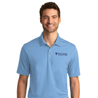 Load image into Gallery viewer, The Citadel, Big Red Crescent, Class of 1975,  UV Micro-Mesh Polo Shirt - Carolina Blue
