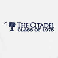 Load image into Gallery viewer, The Citadel, Big Red Crescent, Class of 1975,  UV Micro-Mesh Polo Shirt - White
