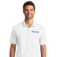 Load image into Gallery viewer, The Citadel, Big Red Crescent, Class of 1975,  UV Micro-Mesh Polo Shirt - White
